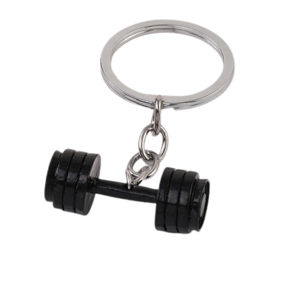 1Pcs Titanium Alloy Mini Dumbbell KeyChain,Fitness Gym Keyring,Novelty Charm Pendant Gifts For Daddy Husband Or Boyfriend