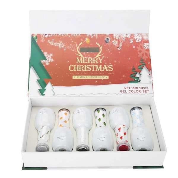 6 Väriä 15ml Kynsilakat Glitter Kiilto Poistettava Pitkäkestoinen UV LED Geelilakka Manikyyri