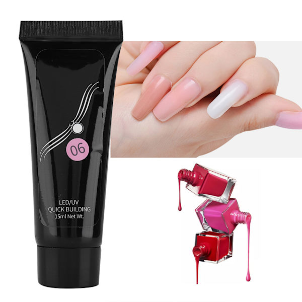 15ml Snabb Nagel Extensions Gel Lätt att Ta Bort Manikyr UV Gel Tillbehör 06