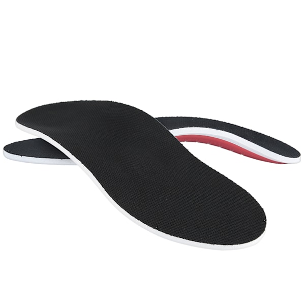 Unisex Plattfot Ortopediska Innersulor Arch Support Plantar Fasciit Smärtlindring Korrigering Fotdyna (Röd BottenSvart Yta L: 4146)