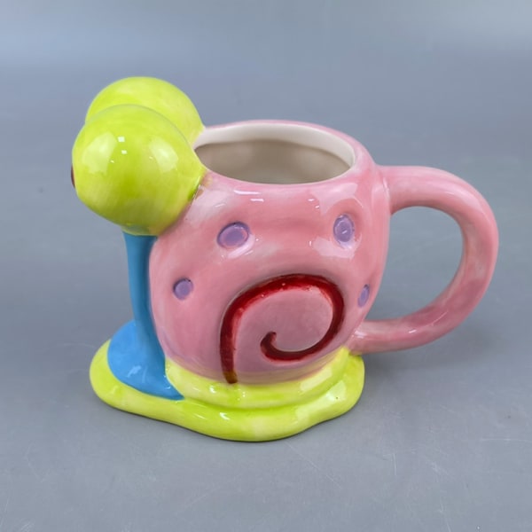 Liten snigel Silver Buffalo SpongeBob SquarePants 3D skulpterad keramisk mugg, mugg, barnvattenkopp, julklapp 400 ml (13 oz)