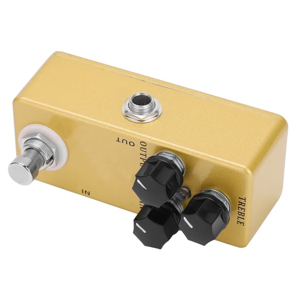 Overdrive-effekt Treble Output Gain 3 Knoppkontroll Metallskal Elgitarrtillbehör