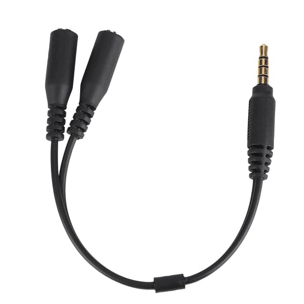 3,5 mm stereojack mikrofon lydkabel splitteradapter for telefonkamera