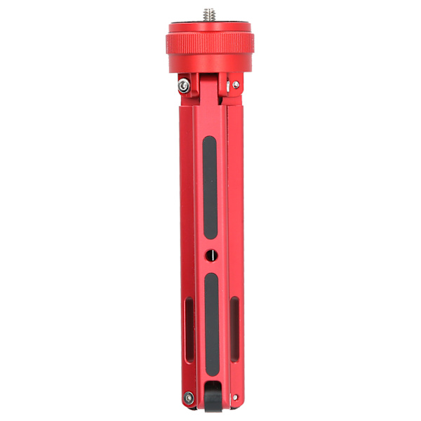 1/4in Mini Tripod Stativ 3‑13cm Justerbar Skrivbordsfäste Hållare för Mobiltelefon Sportkamera Röd