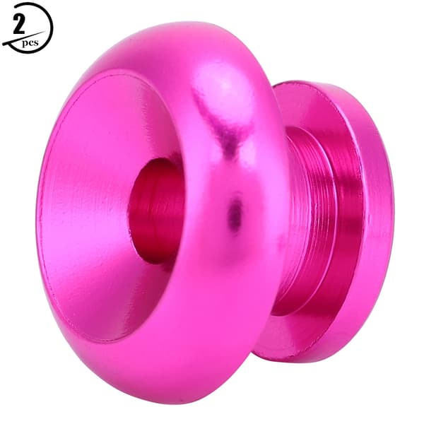 2 st Strap Lock Buckle Endpin för Gitarr Bas Ukulele med Brickor Skruvar (Lila)