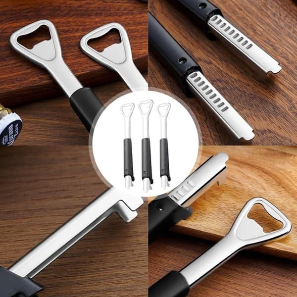 Justerbar dåseåbner til svage hænder, multifunktionel dåseåbner i rustfrit stål, bærbar dåsegriber, manuel dåseflaskeåbner 2PCS