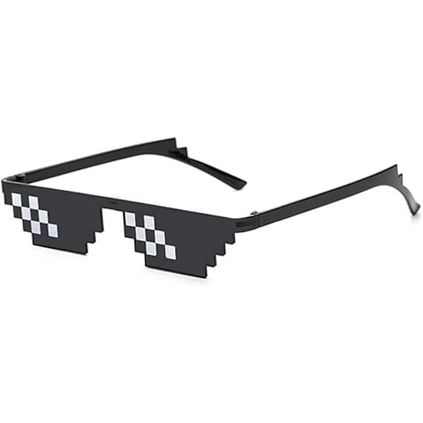 Solbriller Halloween Utkledning Pikselerte Mosaikkbriller, Festbriller MLG Shades Black