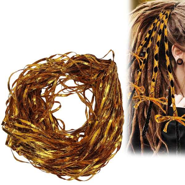 Moderne Dreadlocks Hårreb Dreadlocks Hårbånd Dekoration Fletninger Tilbehør Guld