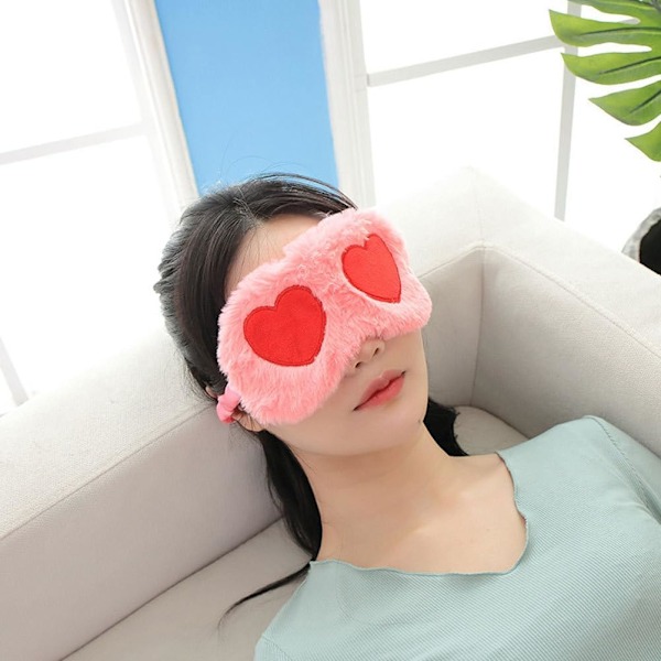 Night Eyeshade 2kpl Söpö Unimaski Söpö Yöside Silmälappu Silmämaski Tytöt Unimaski Nukkumismaski Kasvomaski Sydämenmuotoinen Jääpussi Sl