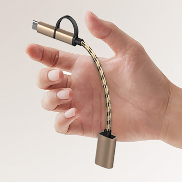 Gull USB 3.0 OTG-kabel A til Type C Mikroadapter Multifunksjonell bærbar USB til Type C-kabel
