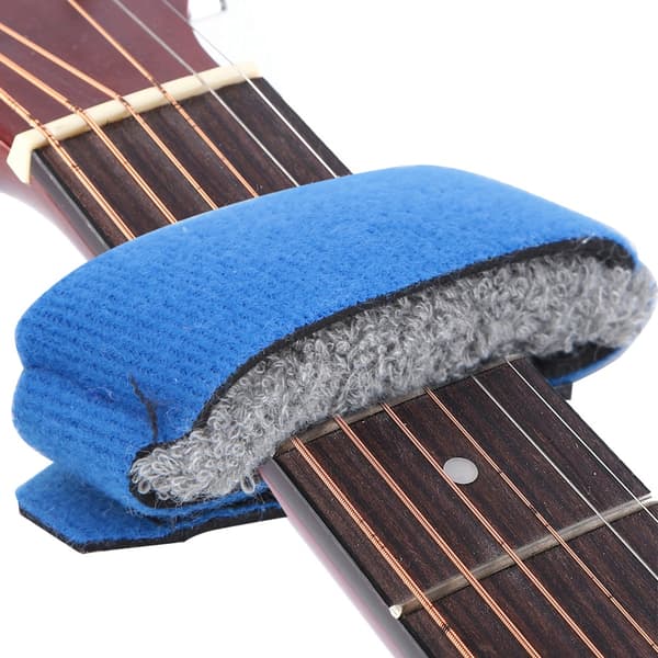 Instrument String Muter Noise Reducer Dampenper til 6 Strenge Elektrisk Træ Akustisk Guitar Bas  (Blå )