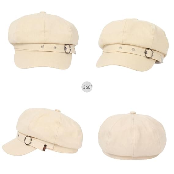 Bomullsblend Newsboy Cap Cabbie Paperboy Painter Visor Hat