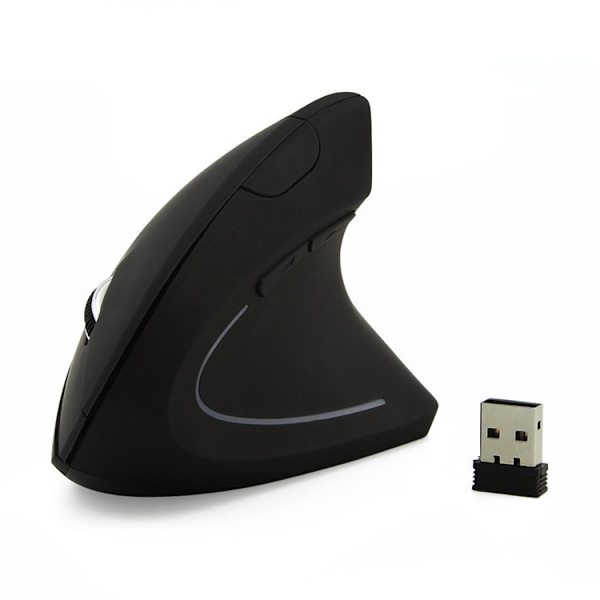 2.4G trådløs vertikal ergonomisk optisk mus, reduser håndleddsmerter, 5 knapper 3 justerbare DPI-nivåer 800/1200/1600, bedre ytelse for PC, skrivebord