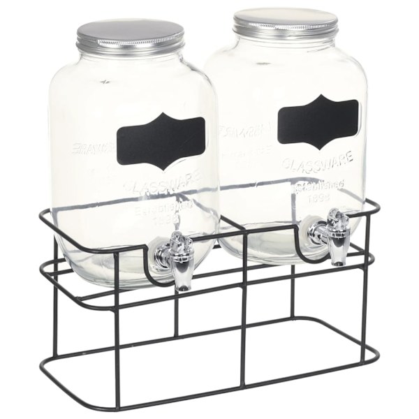 Glasbeholder 2 stk. med stativ 2x4L