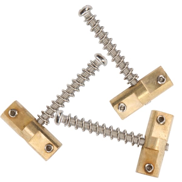3 st gitarrstallsaadlar i mässing, infällda strängstöd, ersättning för stränginstrument, 3 st/set