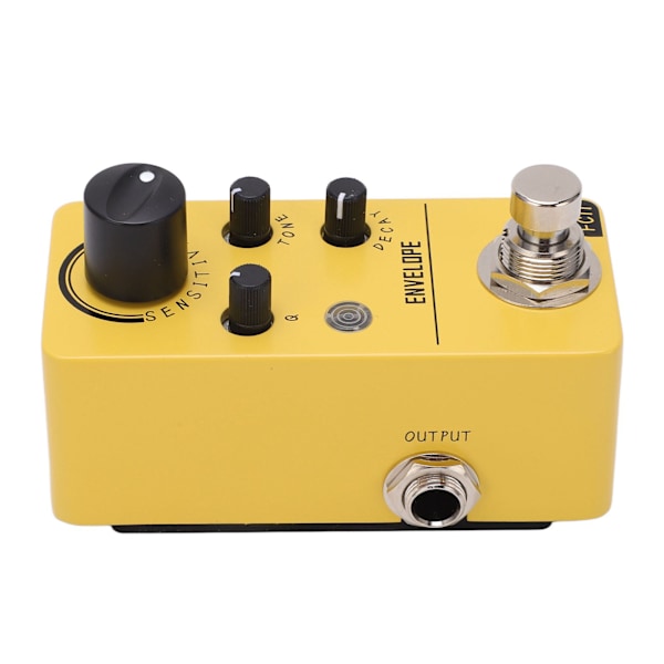 Gul liten elektrisk gitarr effektpedal varm naturlig dynamisk simulerad mini bas effektpedal ersättning