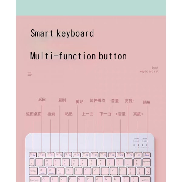 Universellt trådlöst Bluetooth-tangentbord för phablet-telefoner, Candy ultratunt tre-system universellt tangentbord och musset, vitt