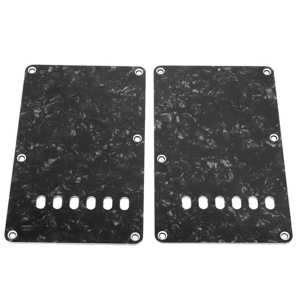 2 st elgitarr bakre lock med 6 hål PVC plast gitarrskydd bakplatta ersättning svart