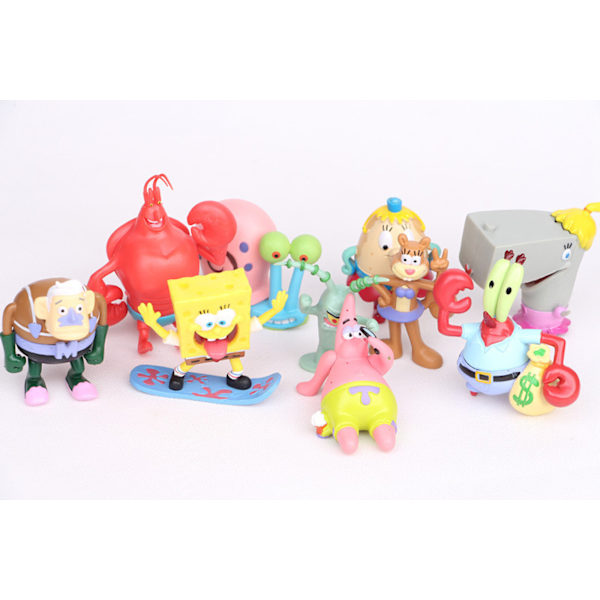 12 Käsityönä tehtyä uutta lasten Spongebob Squarepants -emalileluhahmomallia Koristeet - 12 kpl 12 pcs