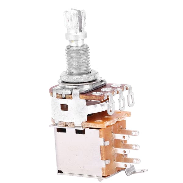A500K Elektrisk Guitar Lineær Potentiometer Tone Pull Button Switch Pot Pickup Switch