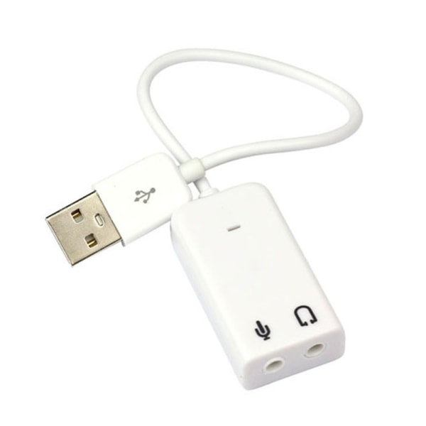 Notebook USB 7.1 ljudkort externt oberoende dator skrivbord med kabelfri enhet ljudkort， 2pack