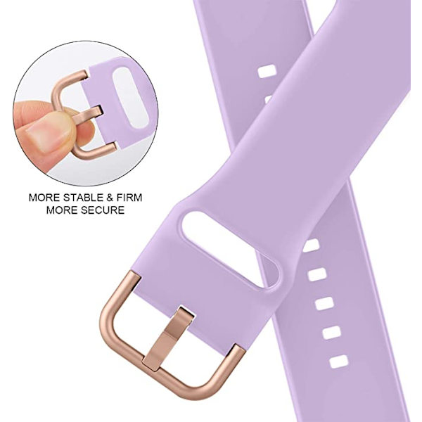 Apple Watch-armband i mjukt silikon, sportarmband, ersättningsarmband, lämpligt för hela Iwatch-serien (lavendel 42/44/45 mm)
