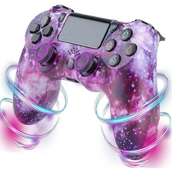Dotpet PS4 Controller, Trådløs Controller Kompatibel med PS4/PS4 Pro/PS4 Slim/PC med Touch Panel/Audio Funktion/6-Axies Sensor/Du