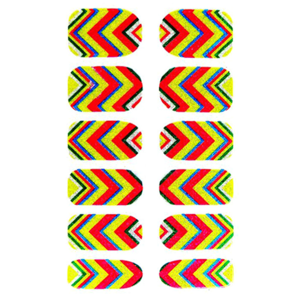 Bølge Striber Mønstre Dekoration Dekaler Ultra Tynde Klæbende Neglekunst Stickers XF.JU152