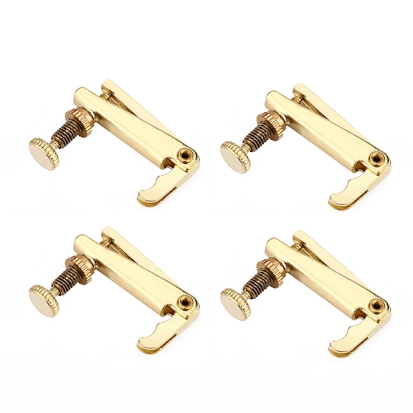4 stk. holdbare legering finjusteringsskruer til strengejustering, reservedele til 3/4 4/4 violin (guld)