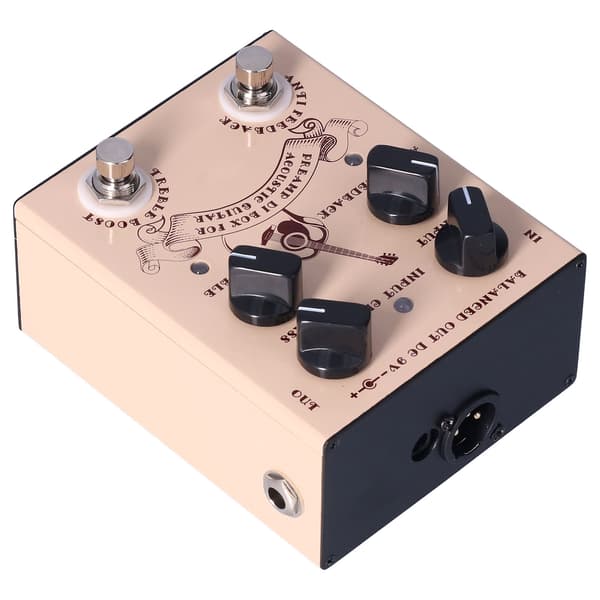 Gitar Preamp Effekt Analog Stompbox Pedal Knott Kontroll Lyd Tilbehør DC9V 100mA
