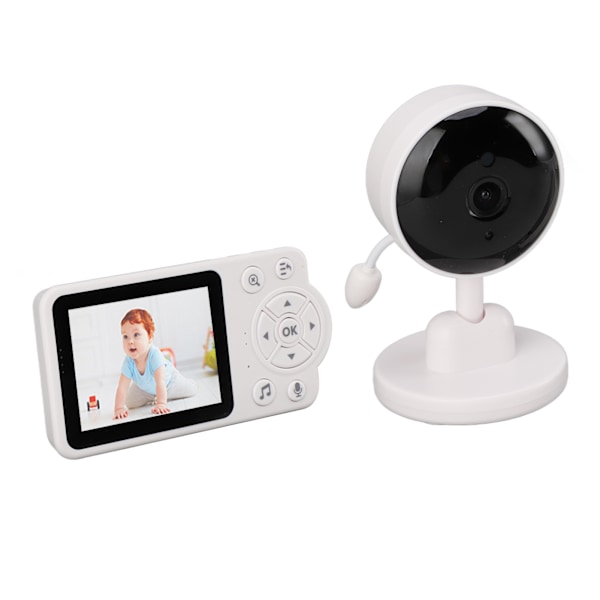 Babymonitor med kamera mikrofon 2,8 tum nattvision 2-vägs kommunikation inomhus temperaturövervakning smart trådlös husdjurskamera för hemmet