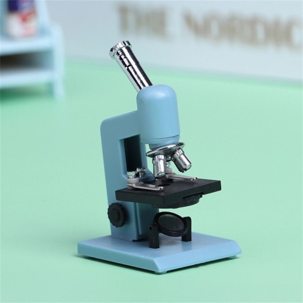 Klassiska leksaker låtsaslek miniatyrprydnader 1:12 dockhusmöbler leksaksmöbler modellleksaker BLÅ