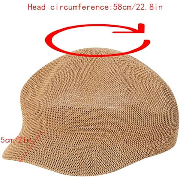 Sommarhatt i halm för kvinnor, visir, nyhetspojke, målarhatt