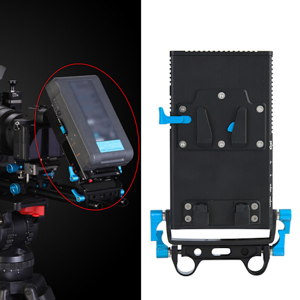 V-fäste Batteriplatta Kameraströmförsörjningssystem för 5D2/3 A7 GH4/3 BMPC