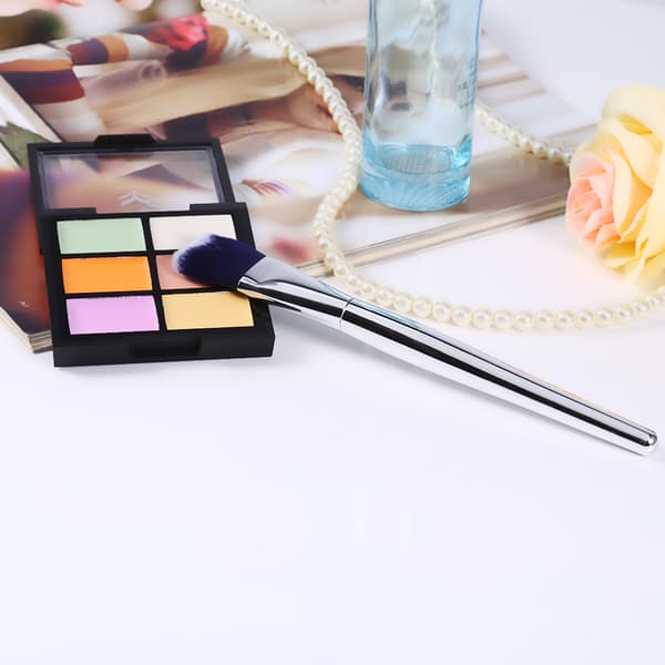 3 stk. Sølv Ansiktskontur Kosmetikk Foundation Pudder Blush Koster Makeup Verktøysett