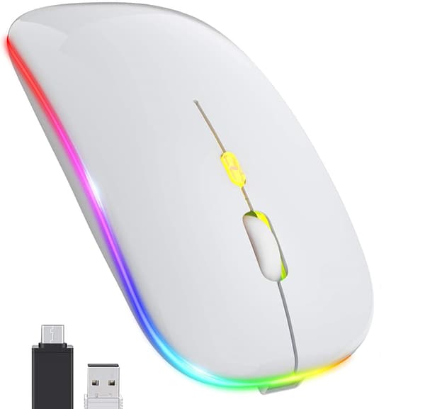 LED Trådlös Mus med USB & Type-C-mottagare