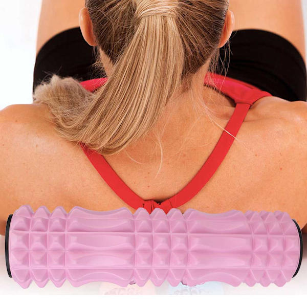 Hul yoga skumrulle muskel smerte tretthet lindring fitness skum massasje kolonne (45cm rosa)