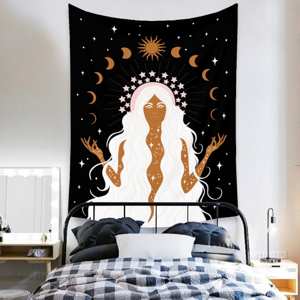 Wekity Boho Gobelin Æstetisk Kunst Hjem Baggrund Stof Dekoration Gave Gobelin Stue Soveværelse Dekoration (520-3, 39 X 59 tommer)
