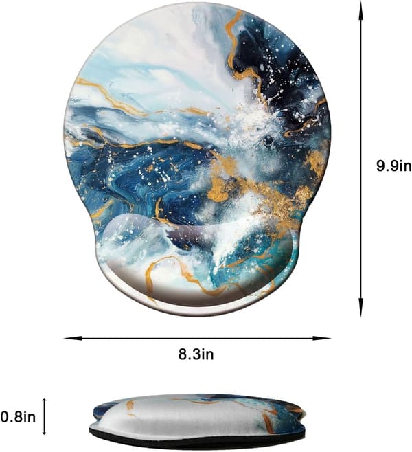 Musematte med håndleddstøtte, ergonomisk musematte med minnefoam håndleddstøtte, sklisikker gummi bunn spillmusematte for hjemmet