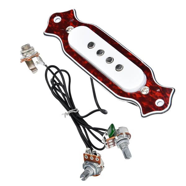 Elektrisk gitarr pickup 4 strängar gitarr tillbehör musikinstrument pickup (röd)