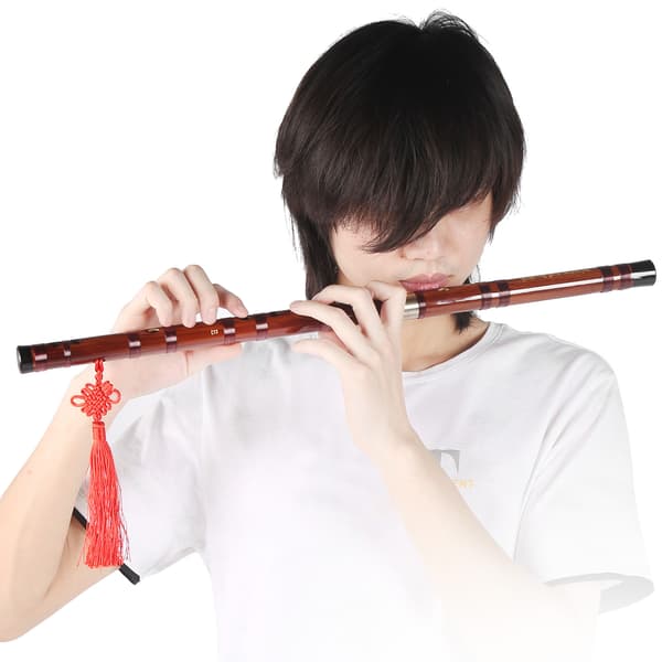 EKey Bambusfløjte Udvalgt Tør Bitter Materiale Traditionel Dizi Instrument Sæt ZD02