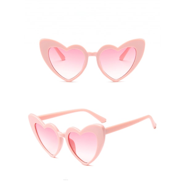 Hjärtformade solglasögon för kvinnor, flickor, damer Vintage Goggle Mod Solglasögon