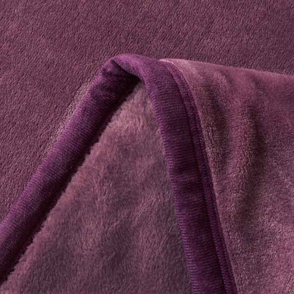 Blødt Fleece Tæppe Super Blødt Hyggeligt Sengestæppe dark purple 150*200 cm