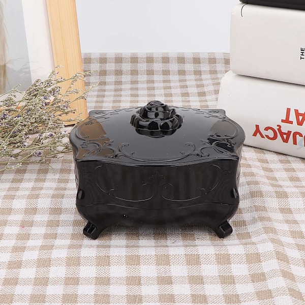 Resin Beholder Pudderkvast Bomuldspinde Makeup Bomuld Makeup Kosmetisk Opbevaringsboks