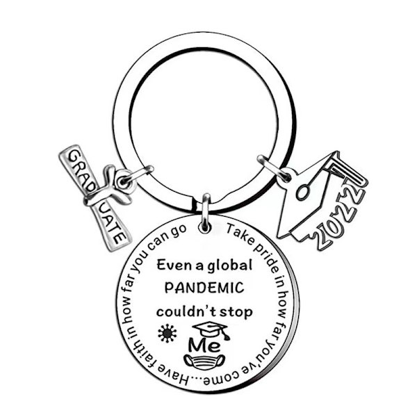 2022 Gaveeksamen Sesong Gave  “Selv en global PANDEMI kunne ikke stoppe” Doktorlue Tilbehør Inspirerende Oppmuntrings Nøkkelring