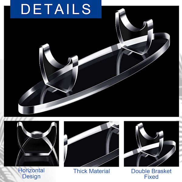 2 stk Akryl Penneholder Display Stativ Blyant Display Holder Fontene Kulepenn Display Stativ for Penner Blyant Display Klar Pe
