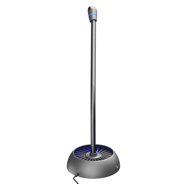 Multifunktionel stemmemikrofon, USB-mikrofon RGB lysende bøjelig, driverfri stemmechat videokonference computermikrofon