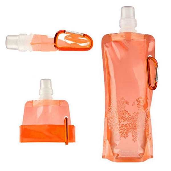 Kannettava Ultralight Taitettava Silikoninen Vesisäiliö Ulkoilmaurheilutarvikkeet Vaellukseen Leirintään Pehmeä Pullo Vesisäiliö (oranssi)