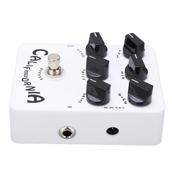 Högtalarsimulator Effektpedal Metall Vit Elgitarr Pedaler JF-15 Full Distortion
