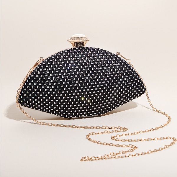 Kvinde Aften Taske Glitzrende Rhinestone Pung Kæde Clutch Pung Taske Fest Prom Bryllup Pung